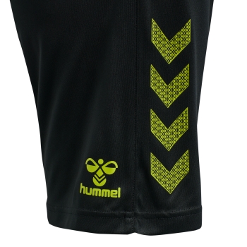 Kinder Short Hummel Core XK - Schwarz/Lime